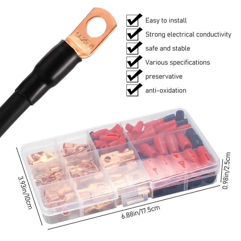 Комплект наконечников для кабеля трубы Детские клеммы обжимной соединитель