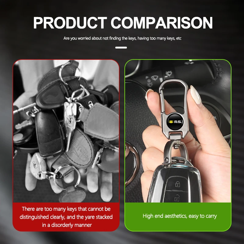 Металлический автомобильный брелок для ключей эмблемы аксессуары укладки Renaul RS