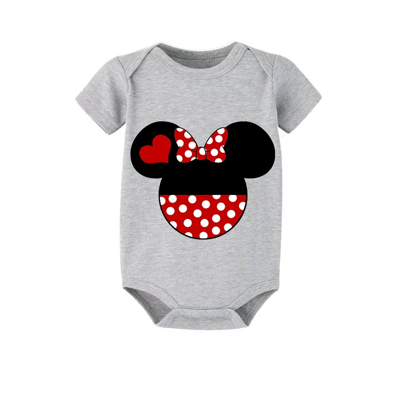 Family Matching Pajamas Exclusive Design Cartoon Mice Heart Gray Pajamas Set