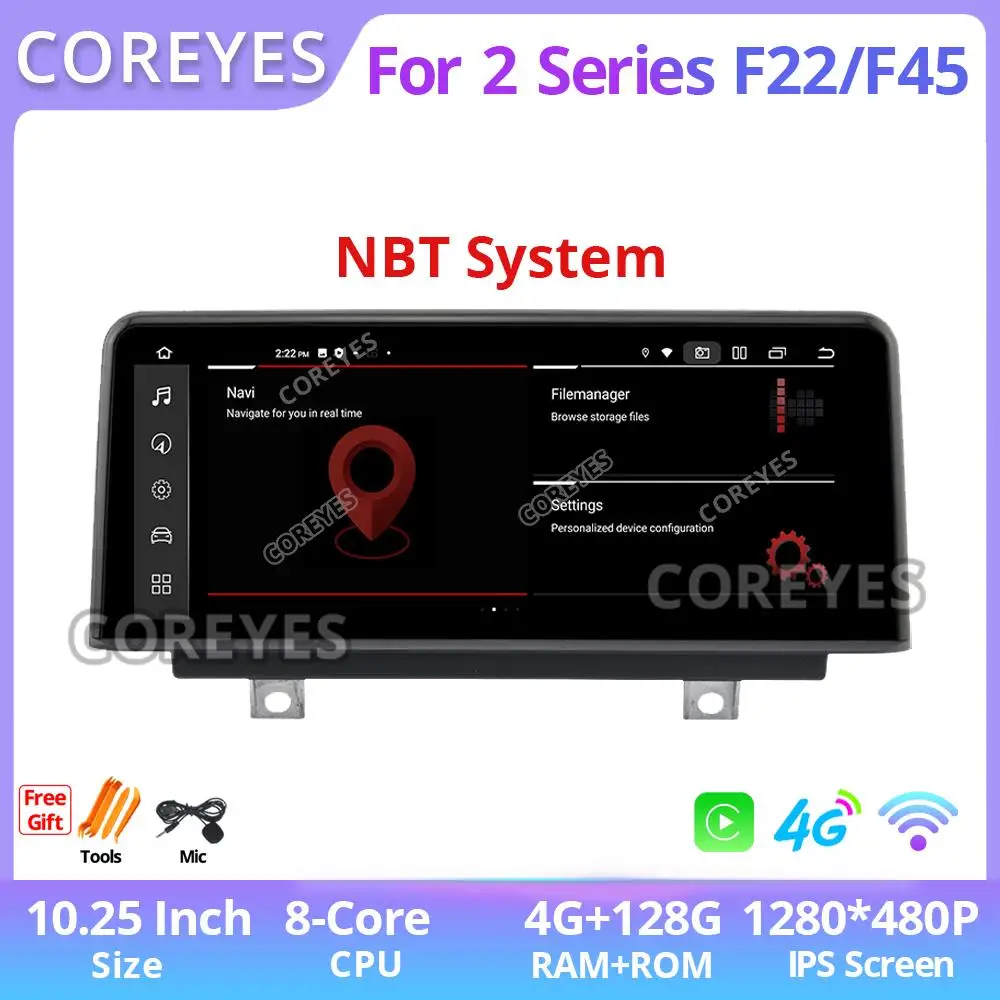

COREYES 10.25'' For BMW 2 Series F22 F45 MPV NBT Car Radio Android 12.0 Carplay Multimedia Player Head Unit Bluetooth Stereo