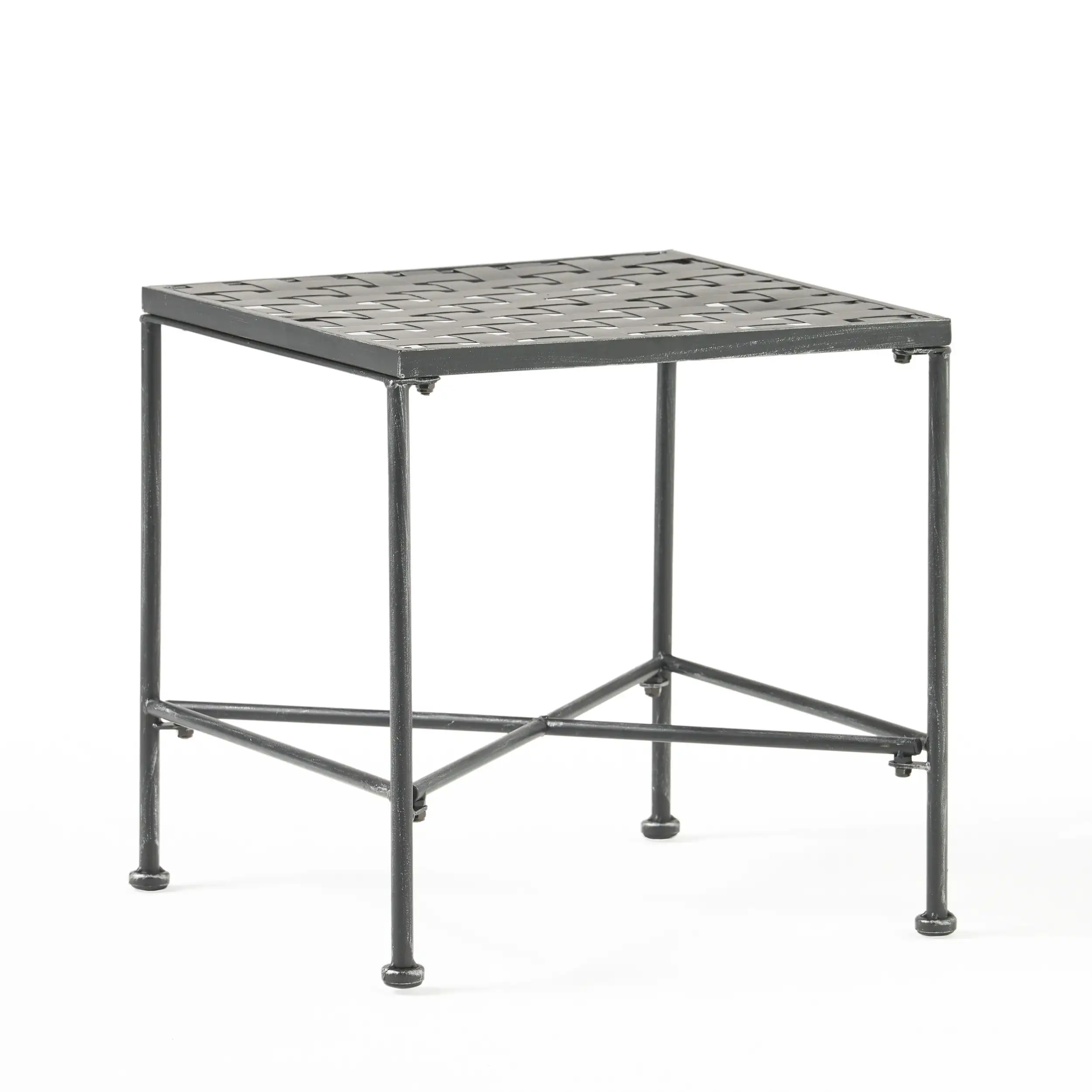 

Alexander Outdoor Iron End Table, Black