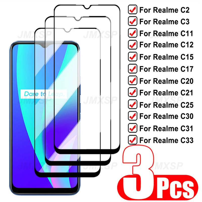 

3 шт. Защитное стекло для Realme C20 C21 C25 C20A C21Y 25S C15 C12 C3i закаленное стекло для Realme C30 C31 C33 C35 Q3 Q5 Pro стекло