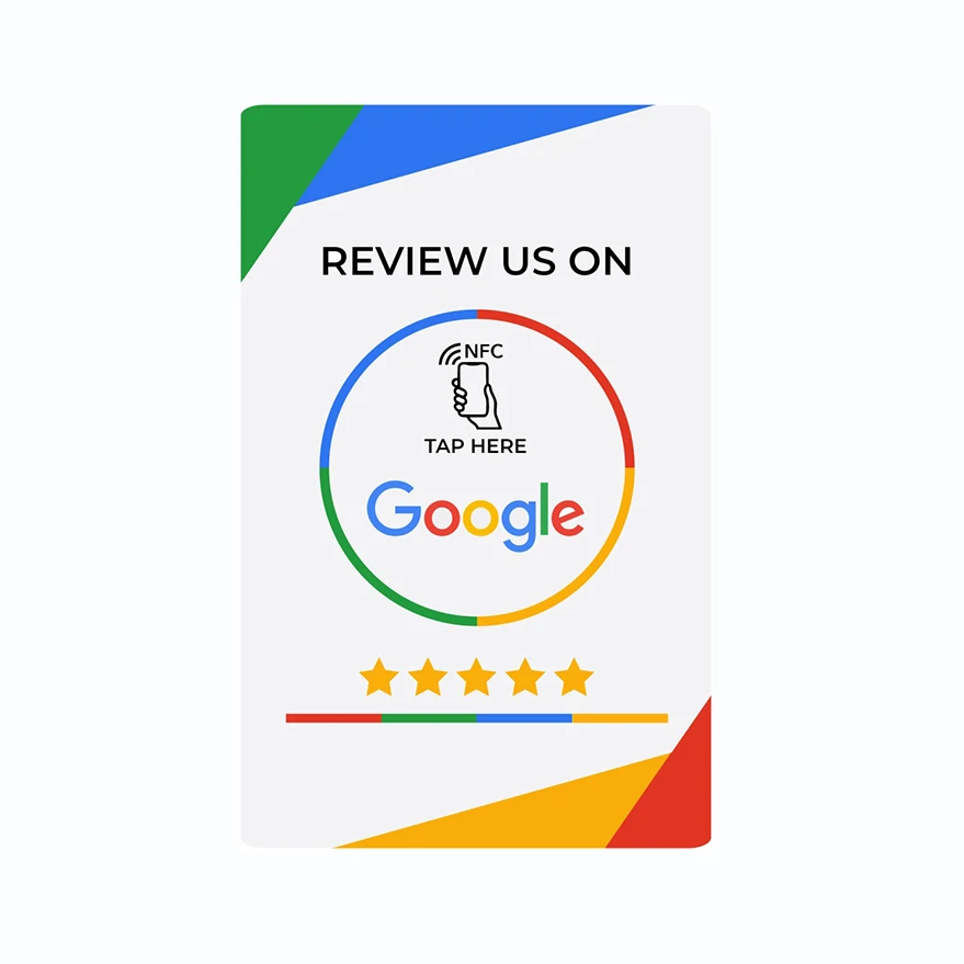 NFC-чип Google Social Media Review Пластиковая карточка для визитных карточек