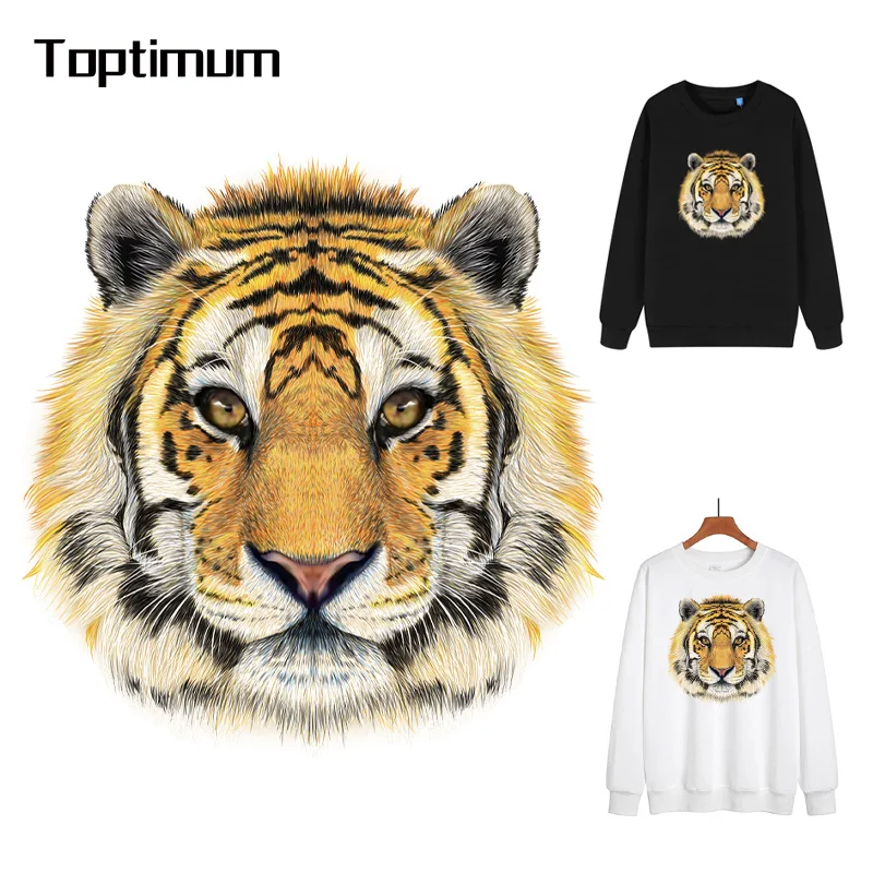 Классическое животное голова тигра сделай сам теплопередача для детей футболка