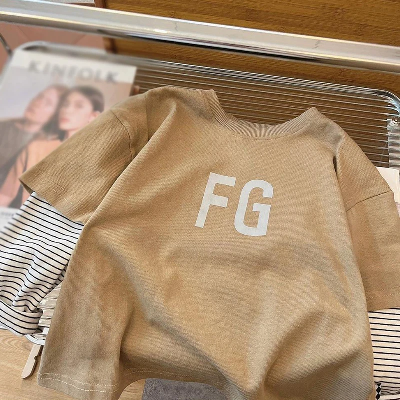 Хлопковая футболка унисекс футбольный трикотаж в повседневном стиле для детей с