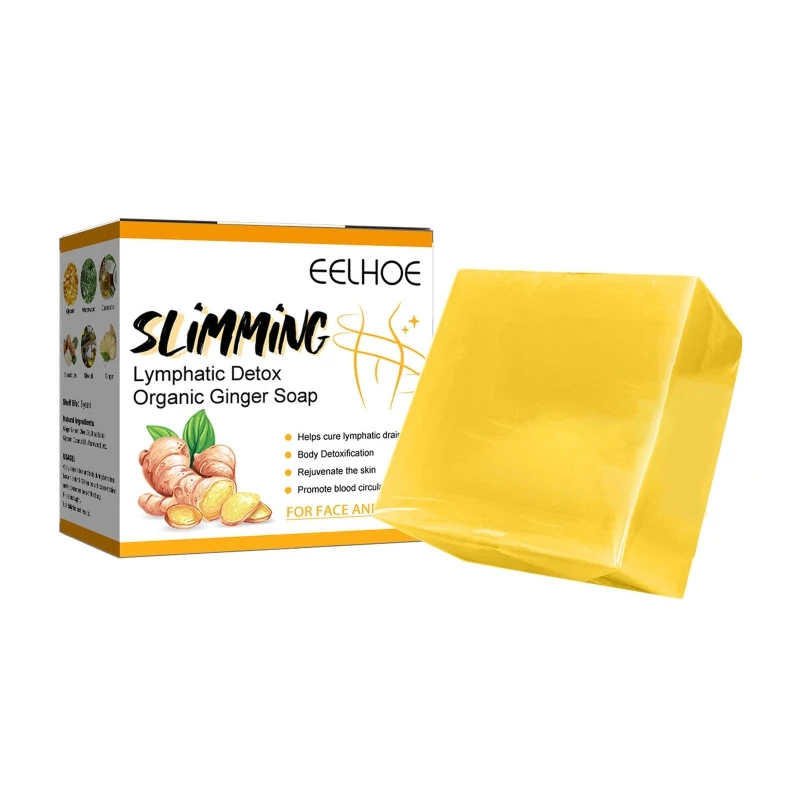 

Handmade Ginger Bath Soap Lymphatic Ginger Soap Detox Organic Ginger Slimming Soap Natural Ginger Soap for Cleaning Skin