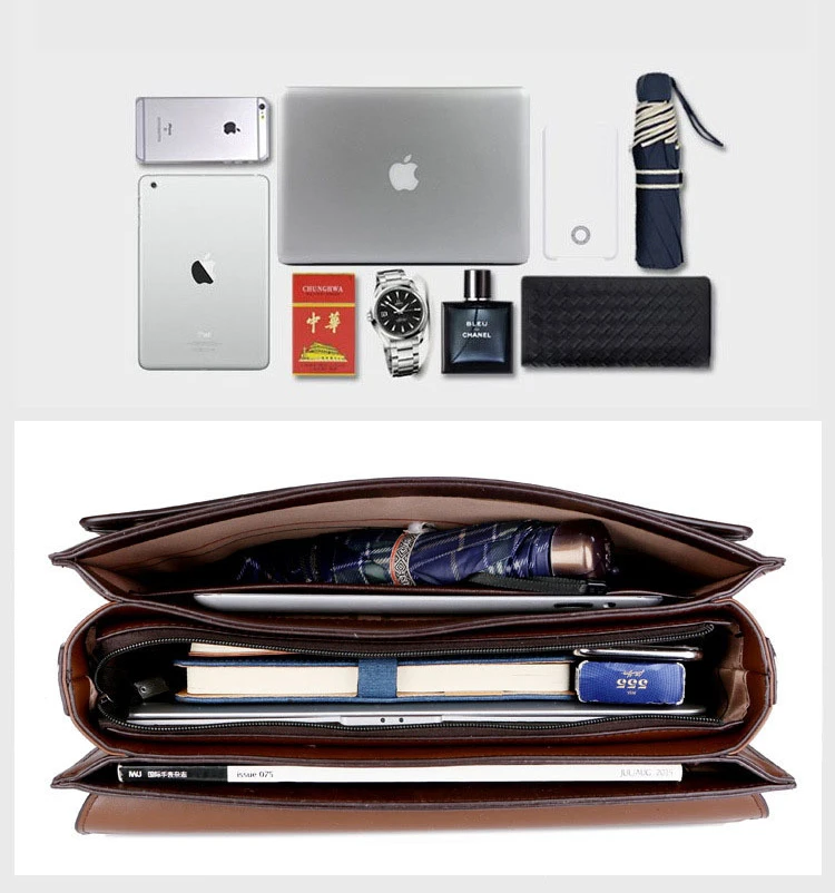 new Male Bring Password Lock Briefcase Diagonal Package genuine leather computer bag men messenger luxury handbags High-quality