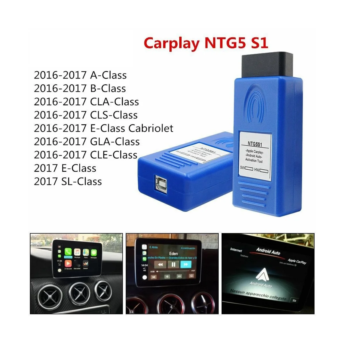 

Для Apple CarPlay NTG5S1/NTG5ES2 и Android Авто NTG5S1 инструмент активации для Mercedes/Benz NTG5 S1 NTG5ES2