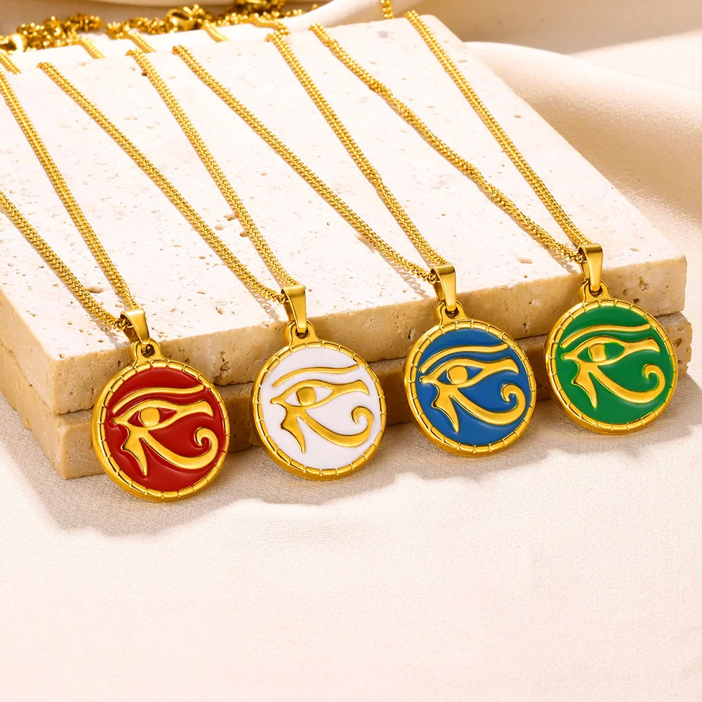 Женское Классическое Круглое Ожерелье С Подвеской Из Нержавеющей Стали В