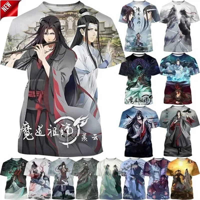 

Футболка унисекс с 3D-принтом из аниме MO DAO ZU SHI, модная Повседневная стильная тенниска в стиле Харадзюку, уличная одежда, лето