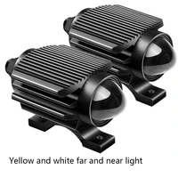 motorcycle dual light external led lights super bright far and near spotlights small steel cannon strong light lens lights
