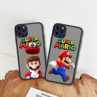 super mario bros phone case for iphone 13 12 11 pro max mini xs 8 7 plus x se 2020 xr matte transparent cover