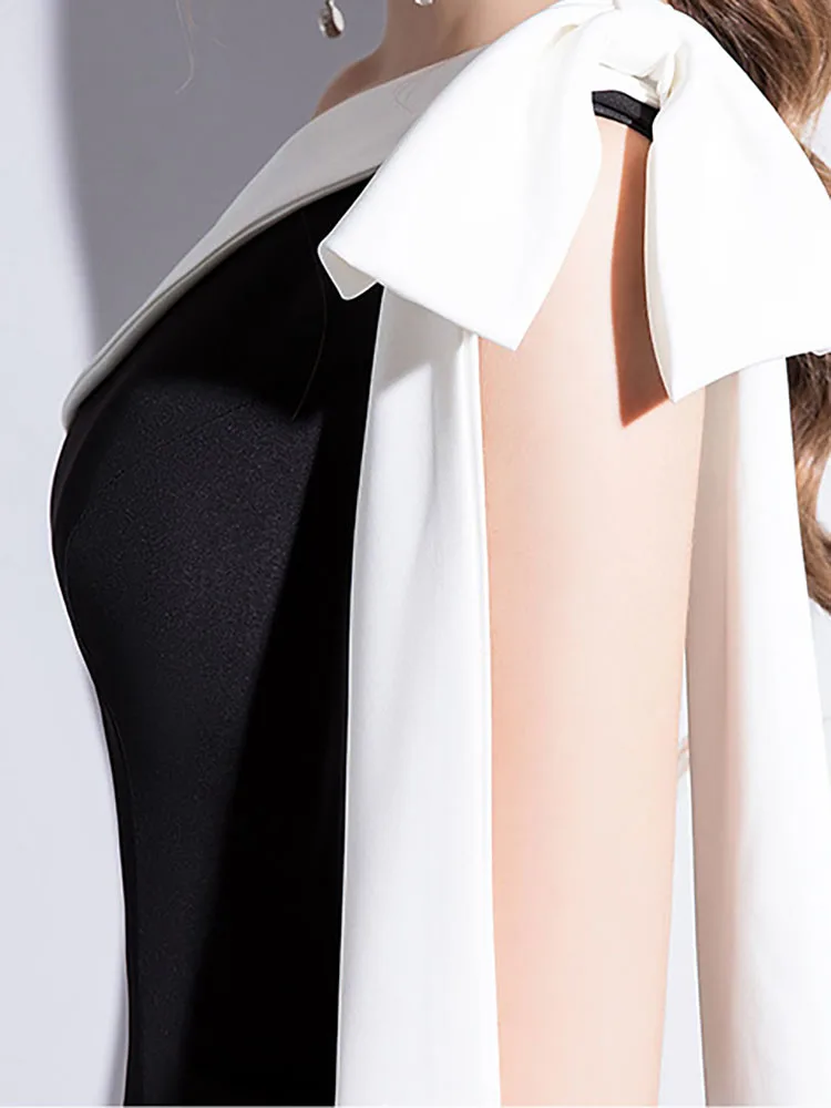 Black Evening Dress For Women 2022 Summer New Style One Shoulder Celebrity Temperament Party Dress Shows Slim Daily Dress