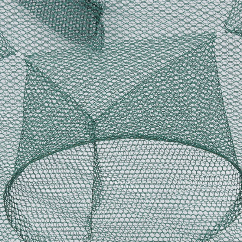 Strengthened 4-8 Holes Automatic Fishing Net Shrimp Cage Nylon Foldable Fish Trap Cast Fold Crab trap Network |