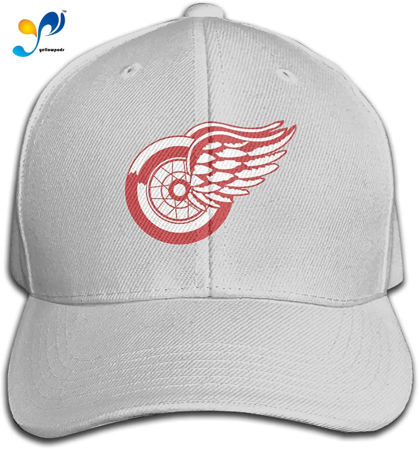 

Unisex Adjustable Personality Cap Detroit Hockey Fans R-Ed W-Ing Baseball Hat Dad Hat Casquette Hat