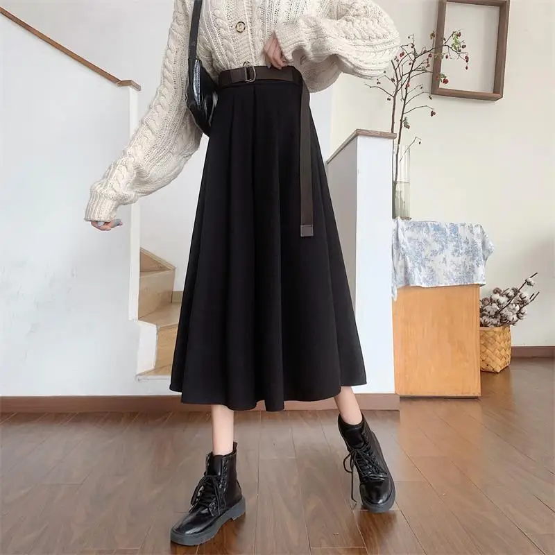 

Lovely Women Pure Color Long Skirt High Waist Skirt Maxi Skirts Students Summer Skirts Elegant Fashion Summer Clothes For Women