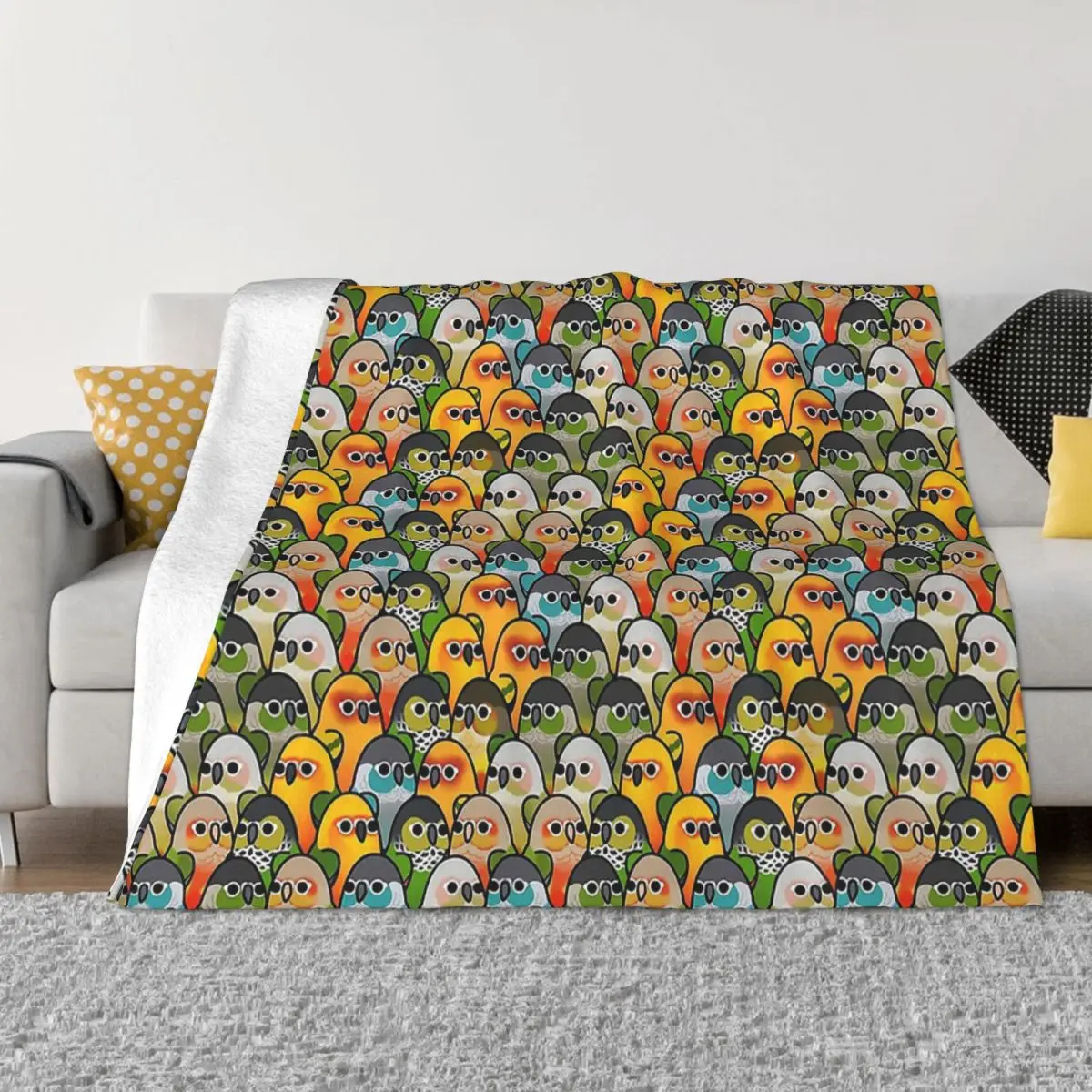 

Симпатичное и Крутое фланелевое одеяло в виде попугаев, весна-осень, теплые одеяла для зимнего постельного белья
