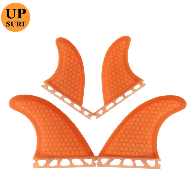 Плавники UPSURF FUTURE для серфборда Quad Set G3 + GL Blue/Orange Carbon Paddle Sup Board, аксессуары из стекловолокна, ячеистая Таба для серфинга, плавники для серфинга