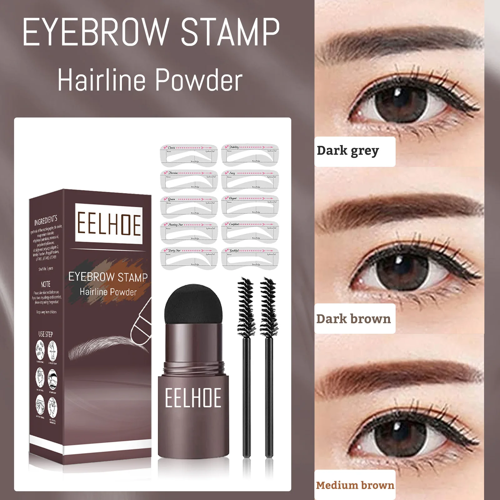 

Eye Brow 2023 One Step Eyebrow Stamp Shaping Kit Set Pen Women Natural Stick Hairline Enhance Waterproof Contour Stencil Tint