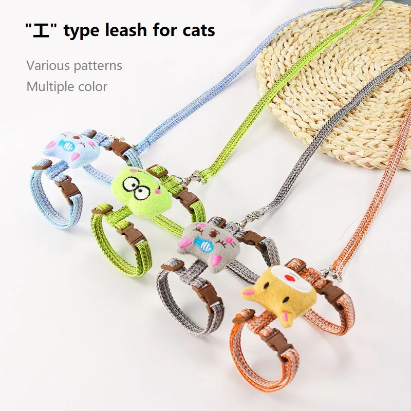 Vest Walking Lead Leash Cat Dog Adjustable Harness Puppy Dogs Cotton Rope Leash For Small Medium Cat Pet Cat Accessories