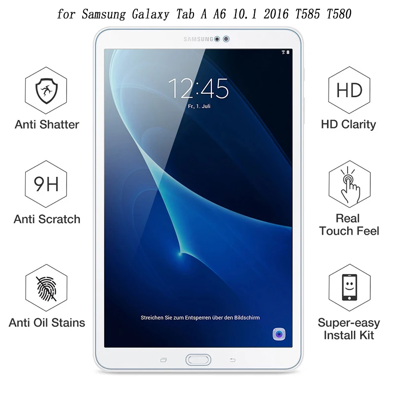 

9H Premium Tempered Glass For SM-T580 Screen Protector for Samsung Galaxy Tab A A6 10.1 2016 T585 T580 Protective Glass Film
