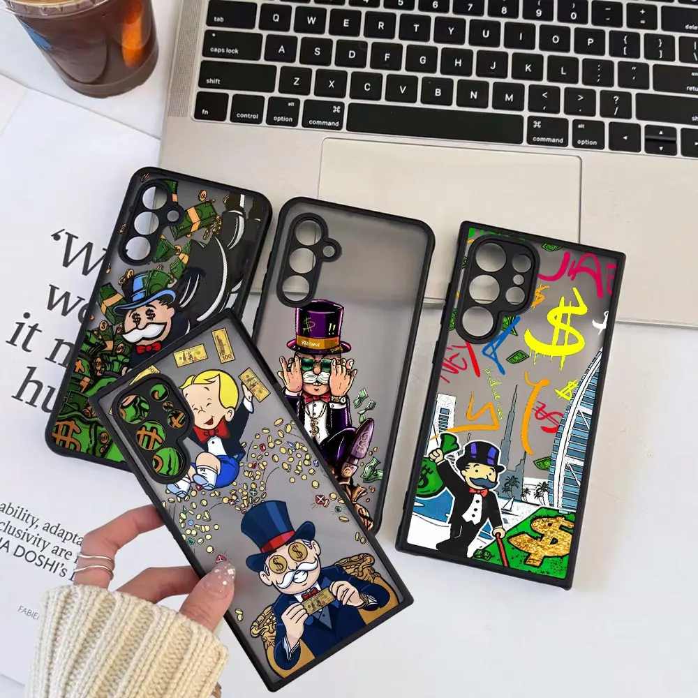 Мультяшный роскошный монопольный чехол для Samsung Galaxy S24Ultra S23 S21 S20 Fe S10 S9 S8 Plus S24