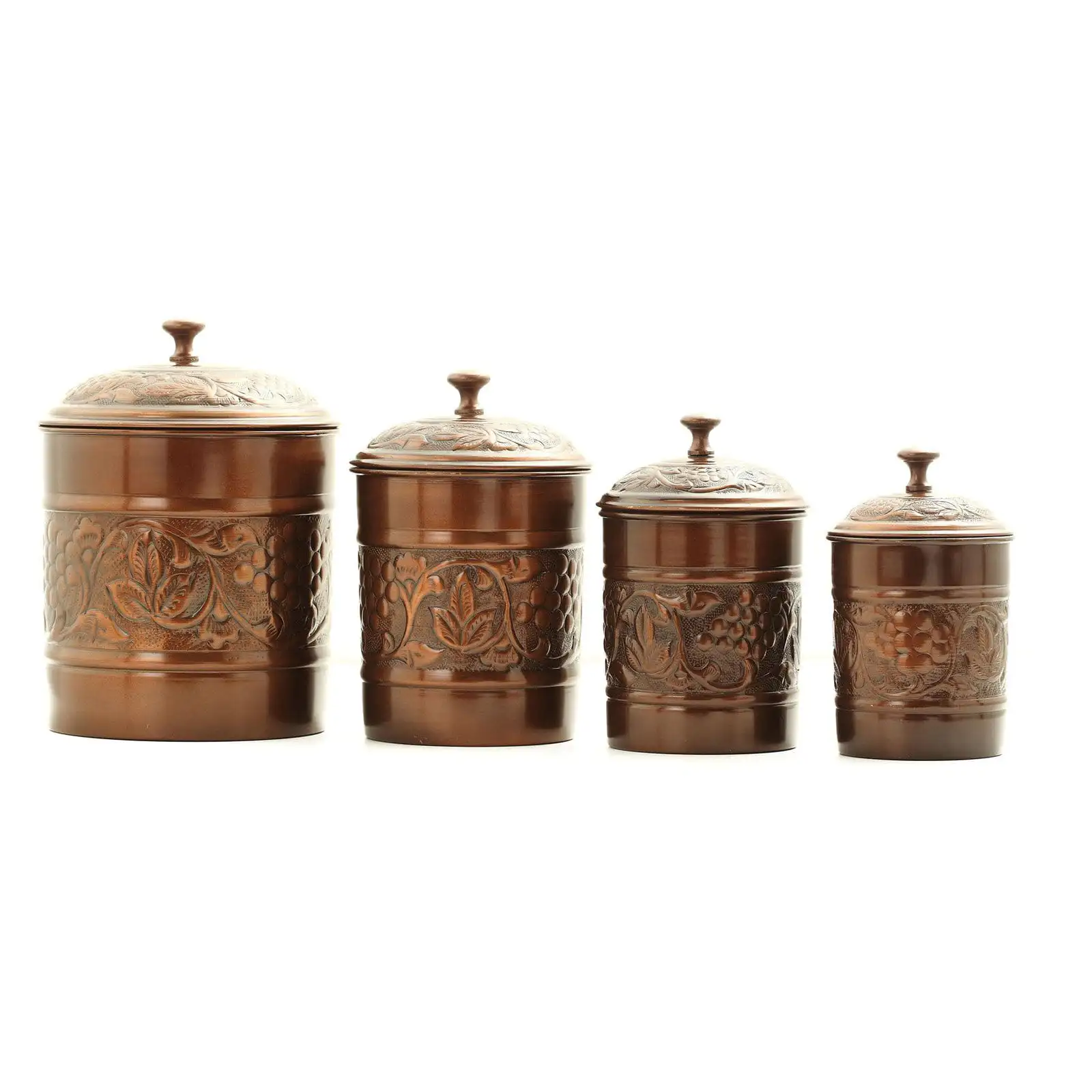 

4 Piece Antique Embossed Heritage Canister Set