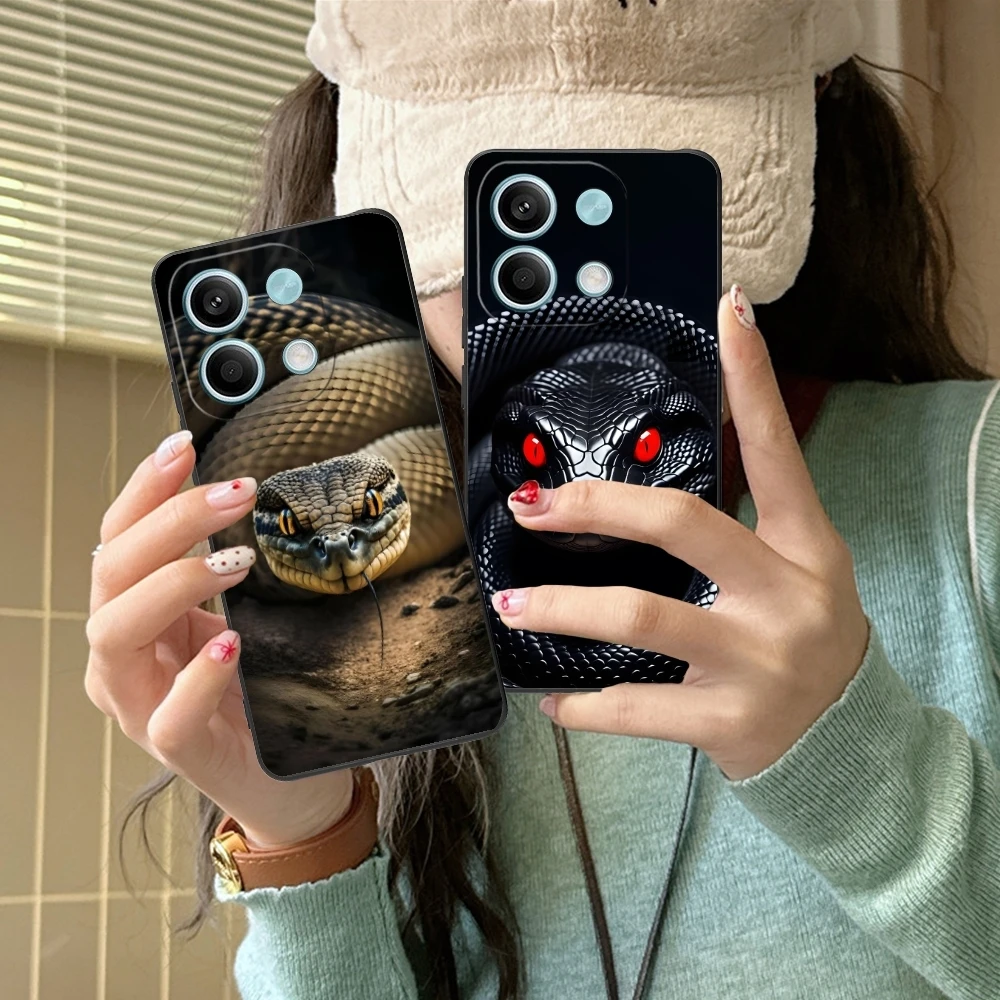 Модный чехол со змеиным крутым мобильным телефоном для Xiaomi Redmi Note 13 12 11 10 9 8 7 6 S A Pro