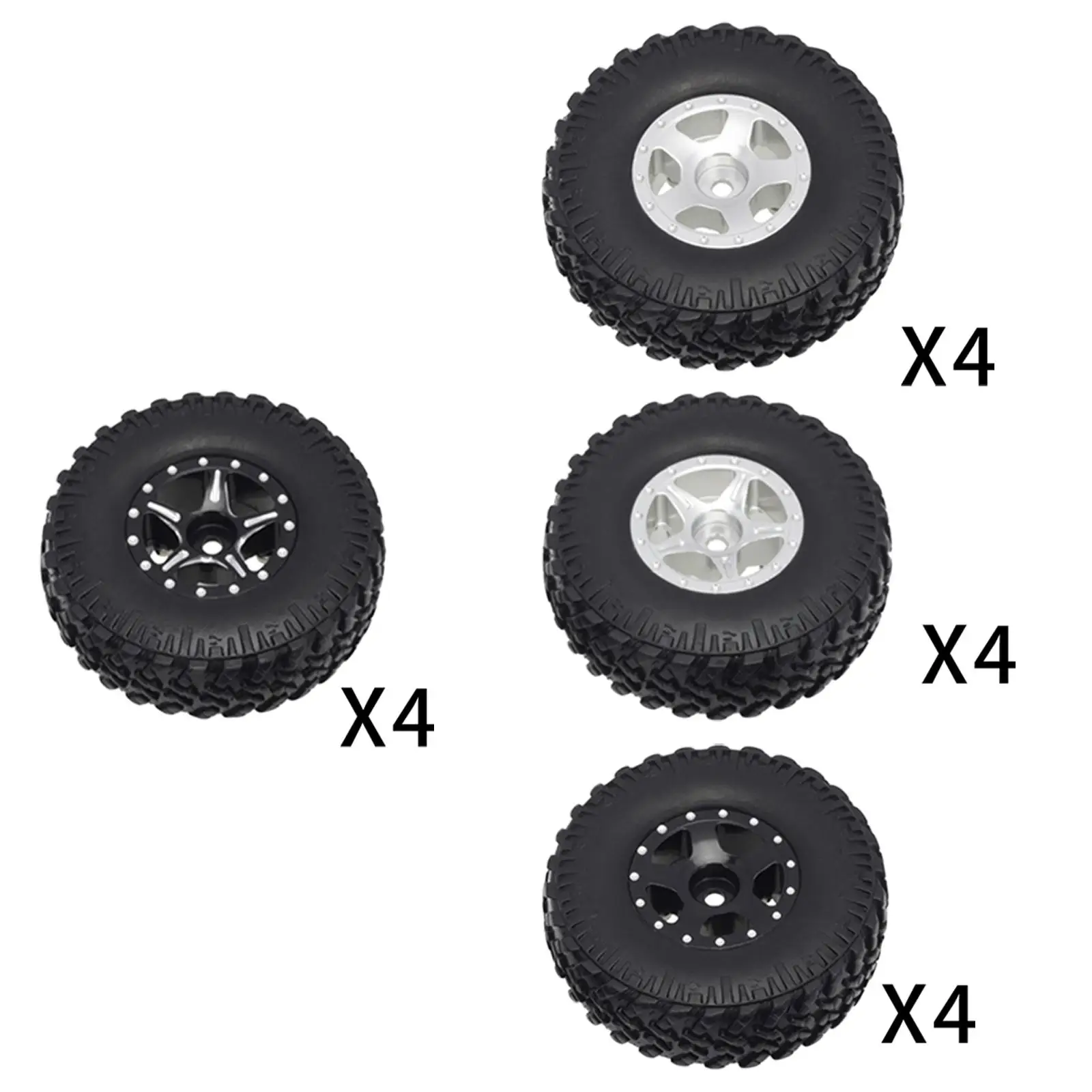

4x 54x18mmn колесные диски и шины подходят для Axial SCX0081 00001 1:24 Радиоуправляемый автомобиль гусеничный автомобиль аксессуары Запчасти