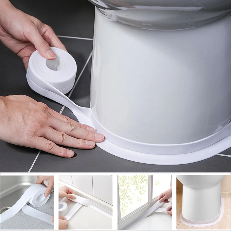 

3.2 M Wall Corner Gap Sealing Tape PVC Self-adhesive Waterproof Sticker Kitchen Bathroom Sink Moisture Proof Mildew proof Tape