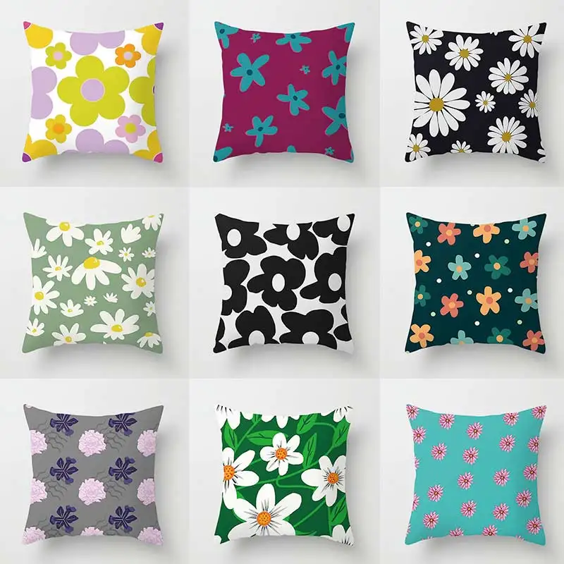 

New Flower Ultra Plush Pillow Case 45*45cm Sofa Cushion Case Bed Pillow Cover Home Decor Car Cushion Cover Pillow Case Decor