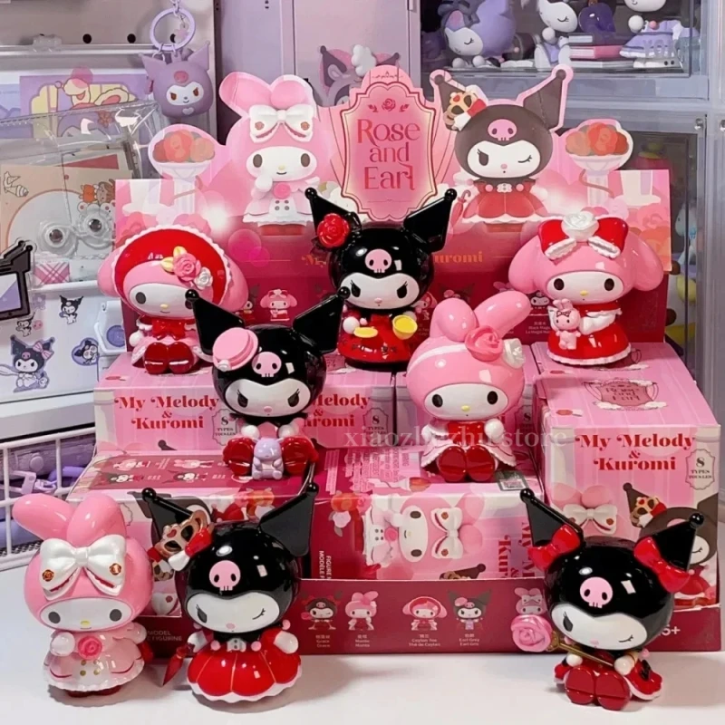 Sanrio My Melody Kuromi Rose And Earl Blind Box Фигурка Коллекция Модель Игрушка Настольный Декор