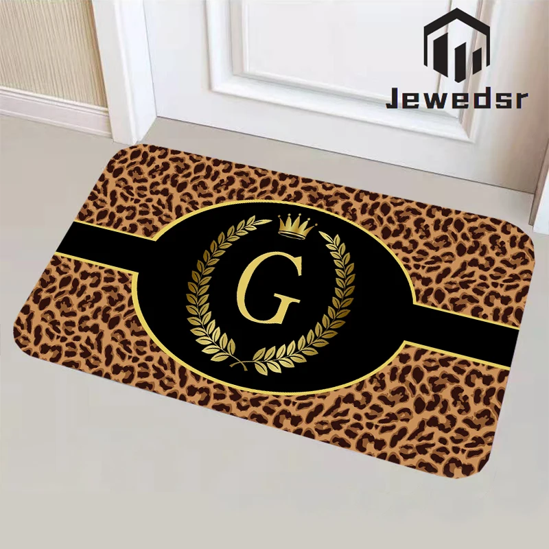 

Floor Mat Doormat Carpets Facom Carpet Home Kitchen Rug Living Room Rugs for Bedroom Funny Entrance Door Mats Bath Golden Letter