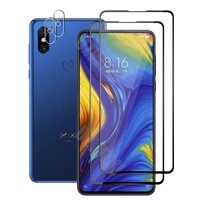 4 in 1 for xiaomi mix 3 4g 5g 2pcs full coverage tempered glass screen protector 2pcs camera lens protective film