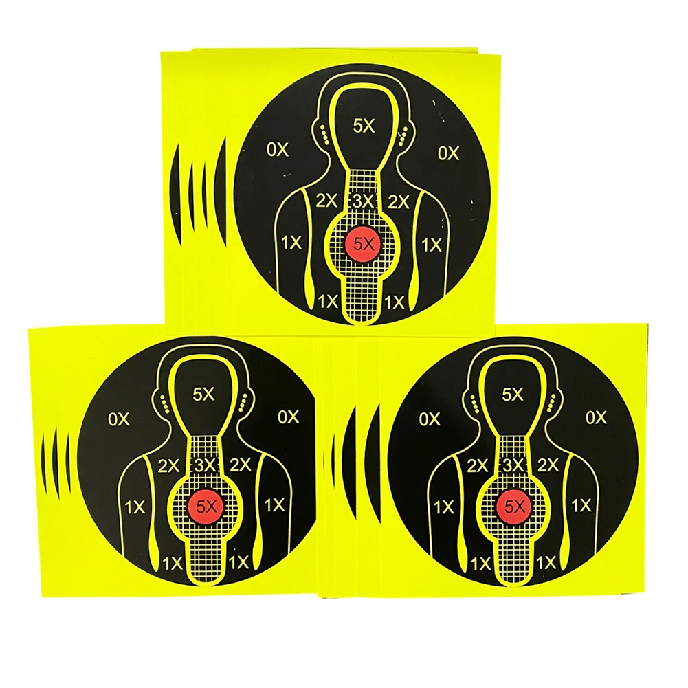 

20pcs/Bag Splatter Targets 17*17cm Self Adhesive Reactive Papers Target Stickers Range & Shooting Accessories Targets