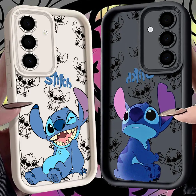 Cartoon Baby Stitch Blue S24 FE Phone Case For Samsung Galaxy S23 S21 S20 Fe S25 Ultra S22 Plus 5G Shockproof Back Cover