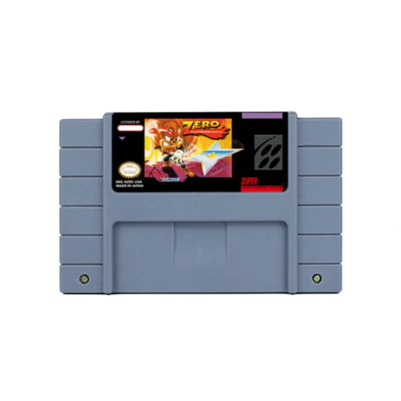 

Экшн-игра «БелКА» Zero the Kamikaze для SNES, 16 бит, ретро-тележка, детский подарок