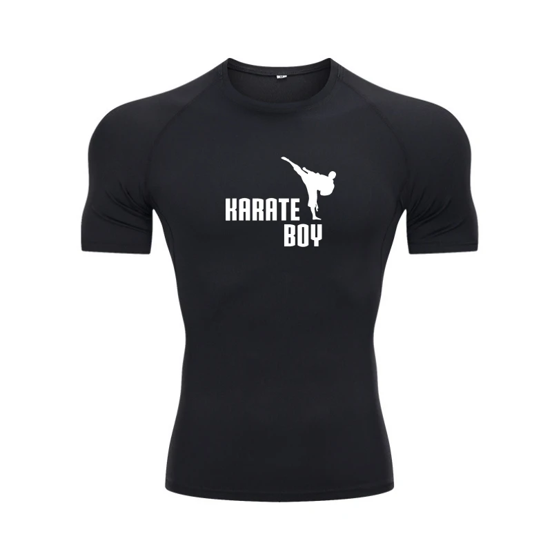 

Футболка для мальчиков с изображением карате, забавная Милая Мужская футболка большого размера с изображением боевых искусств, футболка, хлопковая уличная футболка