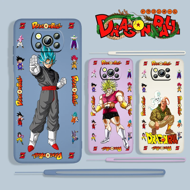 

Anime Boy Son Goku Cute For Xiaomi POCO X3 NFC F3 GT M4 M3 M2 Pro C3 X2 11 Ultra 5G Silicone Liquid Rope Phone Case Fundas Coque