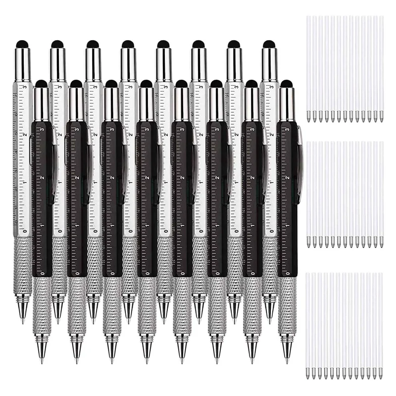 

16 Pieces 6 In 1 Multitool Ballpoint Pens Gift Tool Pen Personalized Pen Tool Gadget Pen Gift For Men On Fathers Day