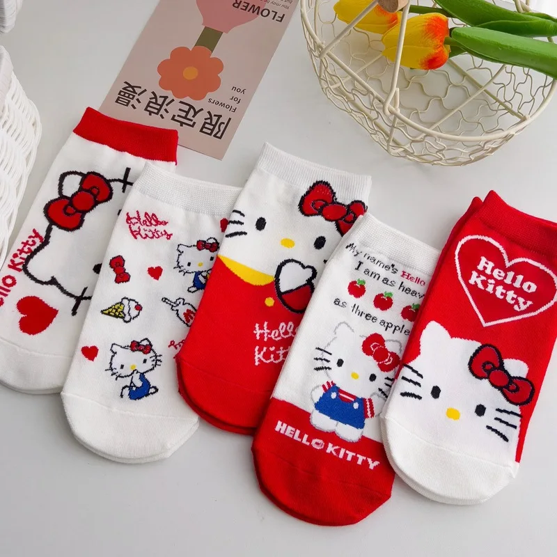 

Милые женские Носки с рисунком My Melody Hangyodon Y2K, Модные осенние новые японские носки-лодочки, подарок