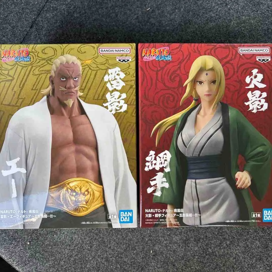 Фото В наличии Оригинальная фигурка BANPRESTO NARUTO Shippuden: Сборная модель аниме-персонажа Райкаге и Хокаге Цунаде из серии 