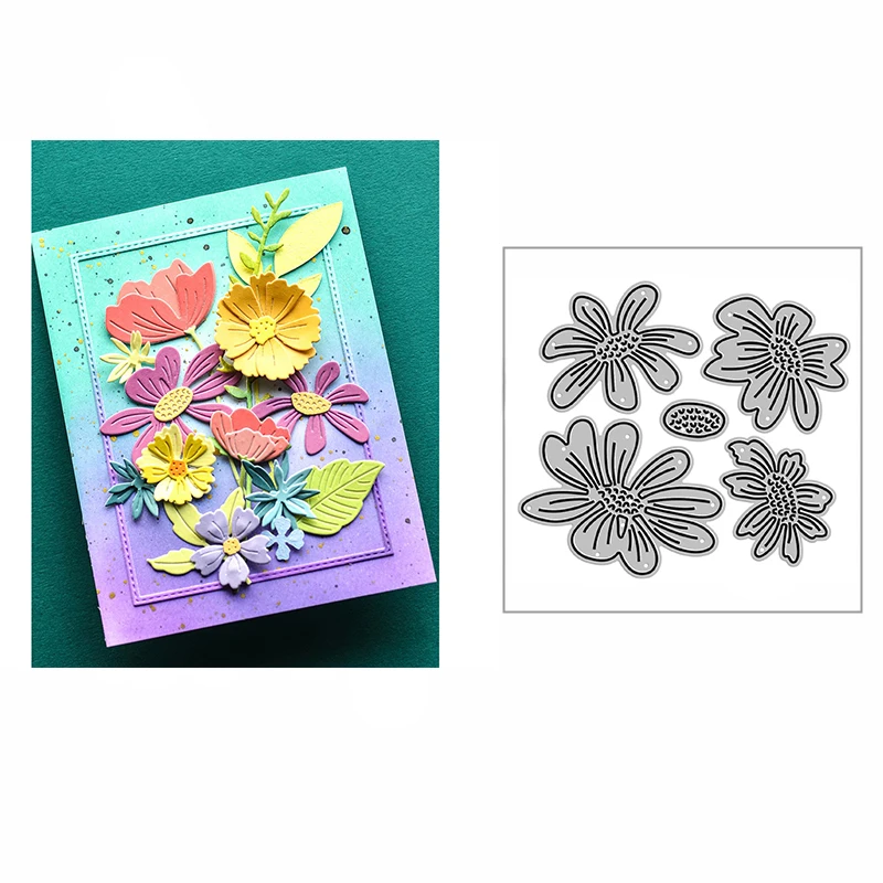 

Новинка, форма для тиснения разнообразных цветов в сборе, режущие штампы из 2022 металла для творчества, декоративные формы для скрапбукинга, ...