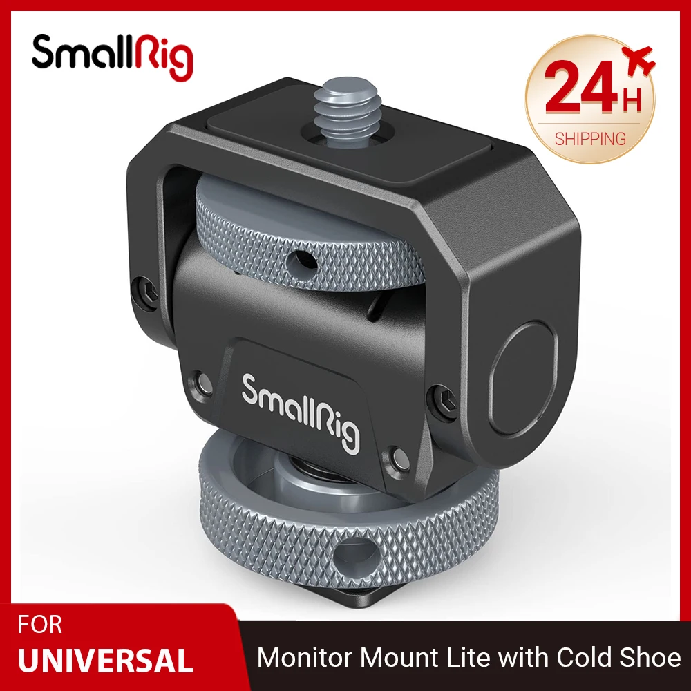 

SmallRig Monitor Mount Lite with Cold Shoe Swivels 360° and tilts 180° Adjustable Built-in 1/4''-20 Threaded Hole for Magic Arm
