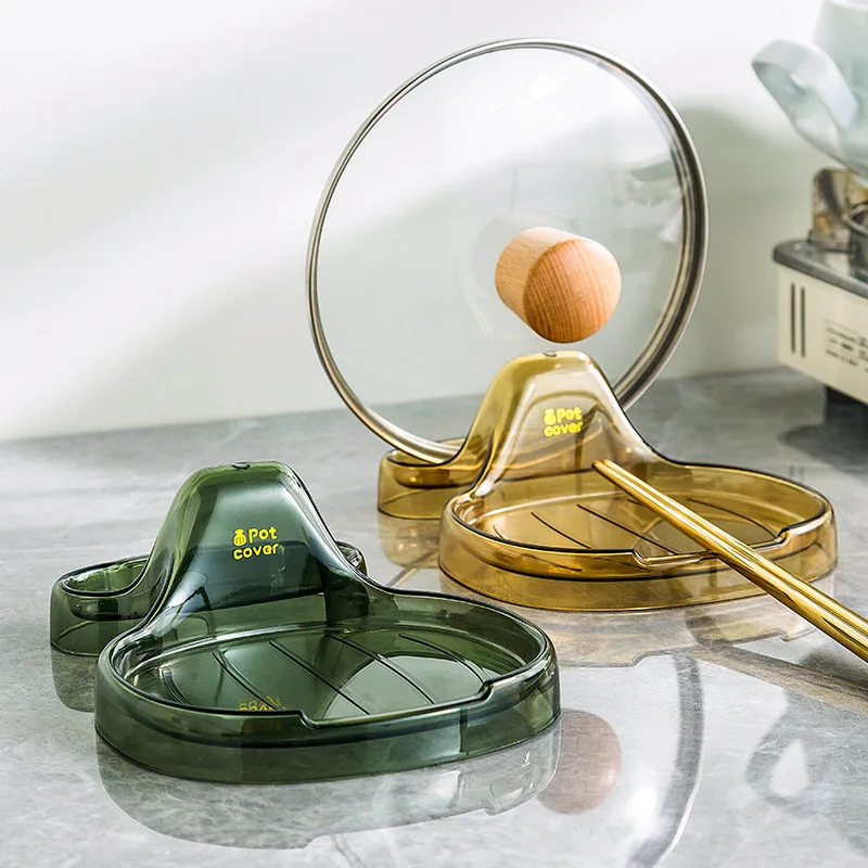 

1pcs Storage Rack Pot Lid Holder Smooth Edges Stable Base Convenient Pan Cover Shelf Tableware Home Supply
