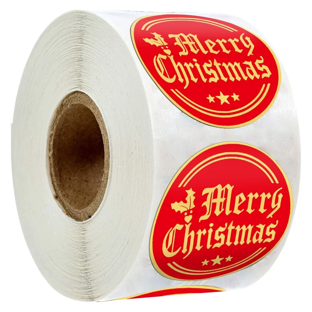 

50-500pcs Hot Stamping Sticker Christmas Day Decoration Gift Collection Sticker Label Handcraft Decoration Cut Thin Material