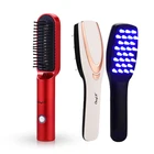 Перезаряжаемая расческа для выпрямления волос, выпрямитель для волос, электрический массажер для головы, лазерная щетка, светильник, терапия, расческа для роста волос