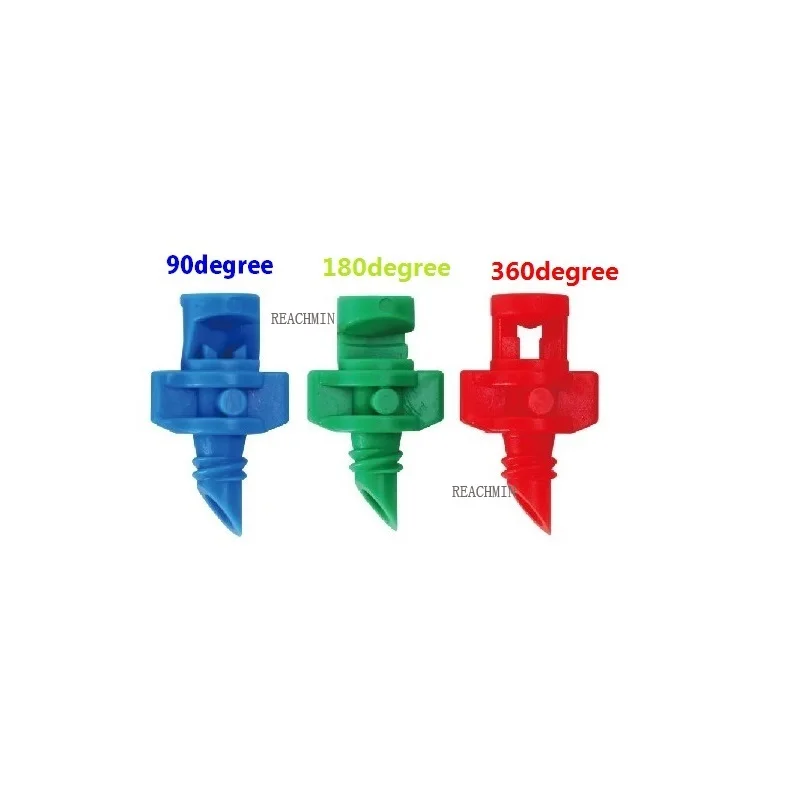 

200PCS/LOT 90 180 360 Degree Refraction Nozzle Garden Irrigation Plant Spray Nozzle Mist Sprayer Irrigation Fittin Connector