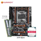 Материнская плата HUANANZHI X99 BD4 X99 с Intel XEON E5 2666 V3 с 2*16 Гб DDR4 RECC память комбинированный комплект NVME NGFF SATA USB 3,0