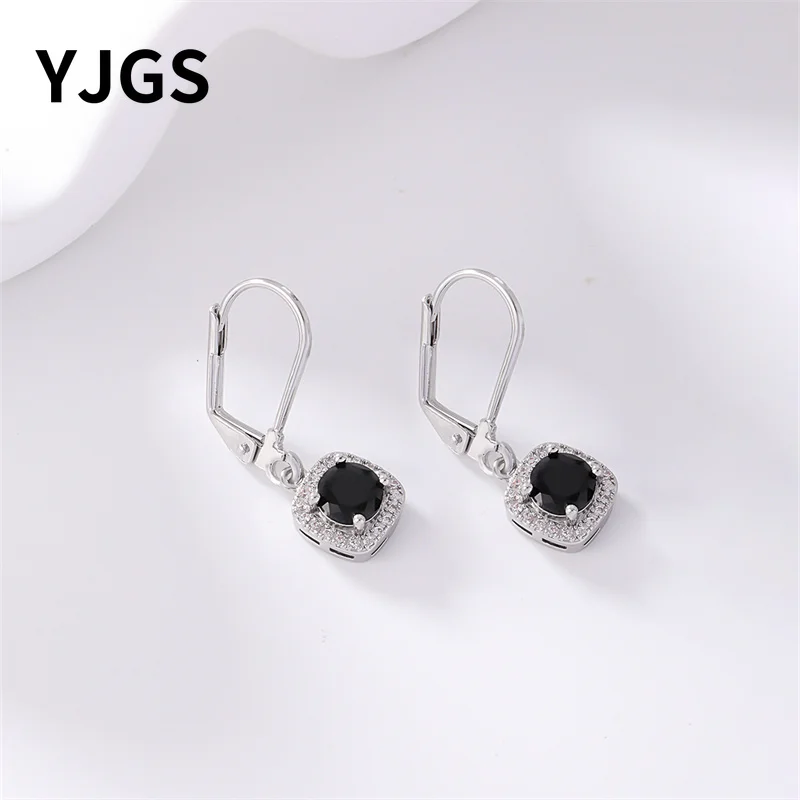 YJGS круглые серьги с цирконом модные роскошные нишевые высококачественные